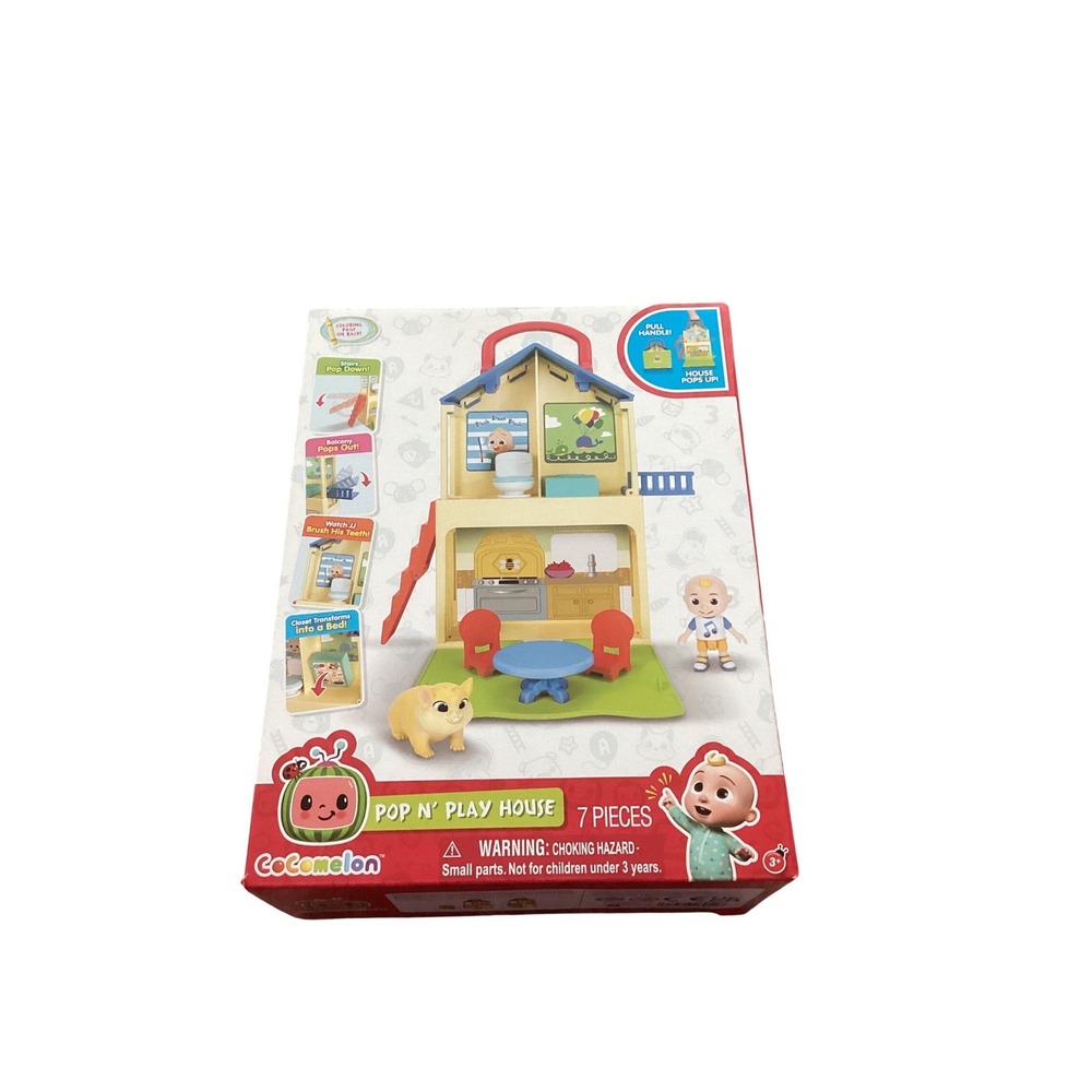 CoComelon Pop N Play‎ House 7 Piece Playset with JJ and Bingo Figures CMW0035